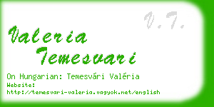 valeria temesvari business card